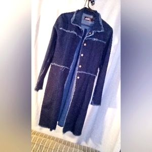 Women's Lazer Jeans Denim Jacket Dress Size Large
